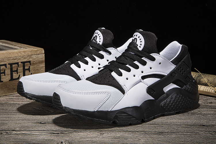 New Women Nike Air Huarache White Black Shoes